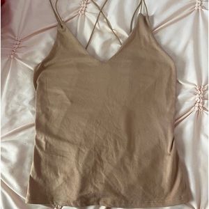 Brown cropped tank top